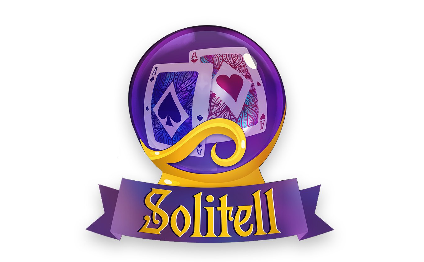 Solitell is a solitaire game that can
actually predict your future.
Simply ask a question and play the game.
Our beautiful fortune teller will provide the
answer to your query. This game will be
available in stores soon.